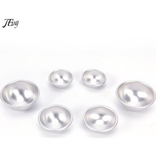 Half round 3D Bath Bomb Mold Cake Mold DIY Bathing Tool Aluminum Alloy Ball Sphere Baking Pastry Mould 4.5/ 5.5/6.5cm 2 pcs