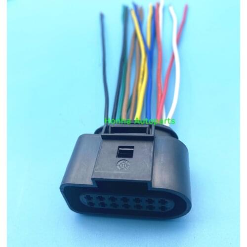 Free Shipping 14 Pin 1.5mm Female Transmission Valve Plug Connector With Pigtail For Volkswagen CC Audi 6X0973717 DJ7142A-1.5-21