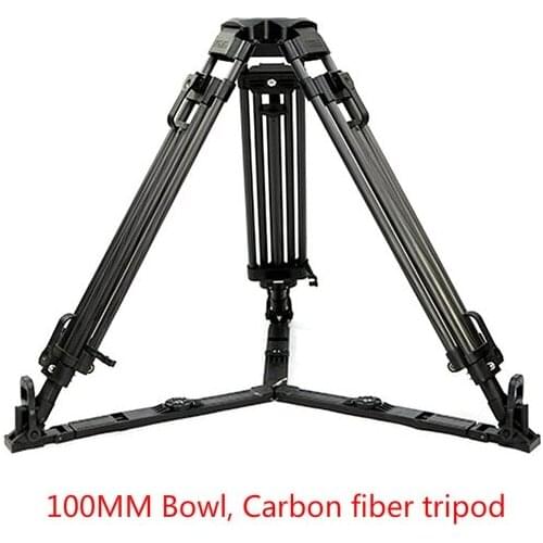 Adjustable Flexible Carbon Fiber Professional Camera Tripod 1610T 50KG Max Payload