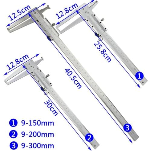 Inside groove Vernier Caliper 9-150/200/300mm 0.02 Micrometer Steel Inner Calipers 2 Claw Metric/Inch Measuring Instrument