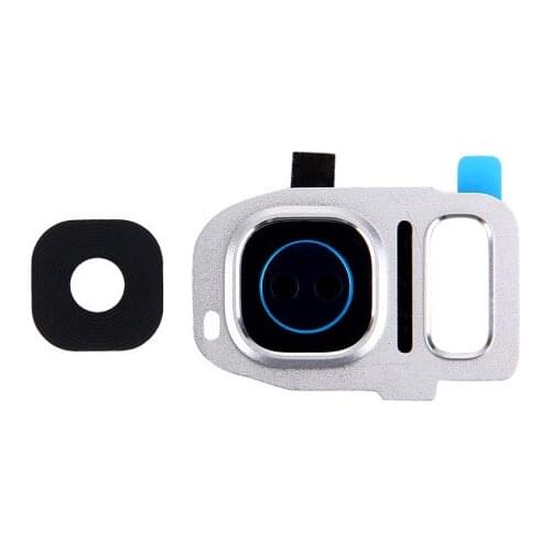 Slide camera lens + Frame Silver for Samsung Galaxy S7 Edge G935F