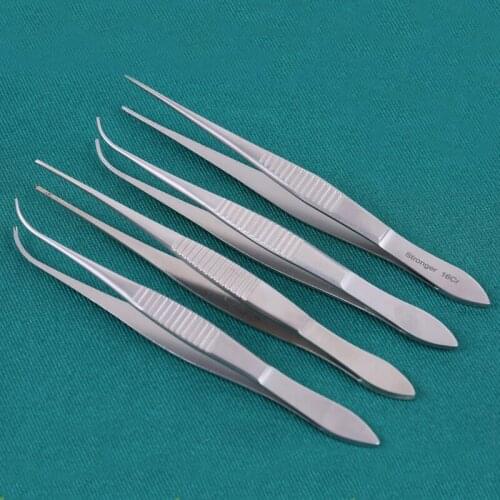 Suzhou Shiqiang Ophthalmic Instruments Eye Tweezers 10cm Beauty Tweezers Tooth Tweezers Non-tooth Tweezers Finger Tweezers