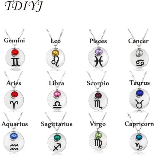 Женские кулоны знаки зодиака TDIYJ China At AliExpress