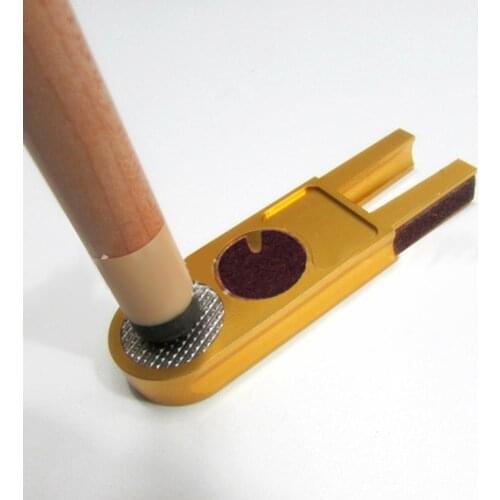 U-shape Billiards Pool Cue Tip Trimmers Tapper Muti-functional Dime Shaper Nickel Shaper Trimmer Cue Tip Burnisher Repair Tool