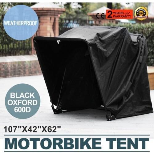 Autovictoria Motorcycle Shelter Motorcycle Shelter Shed Strong Frame Moto Garage Waterproof Moto Cover Tent Scooter Shelter