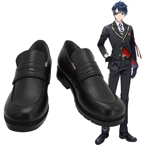 Twisted Wonderland Riddle/Trey/Deuce/Cater/Ace Cosplay Shoes PU Leather Boots Halloween Carnival Party Cosplay Prop