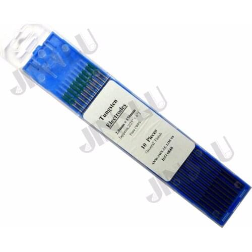10PCS 2.0mm*150mm 2/25" Green Tip Lanthanated Tungsten Electrode For Tig Welding