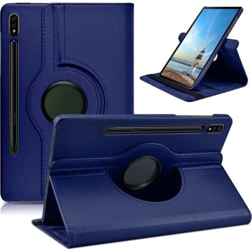 Rotating Case for Samsung Galaxy Tab S7 Plus 12.4'' 2020 Model SM-T970/T975/T976/T978 Built-in S Pen Holder 360 Degree
