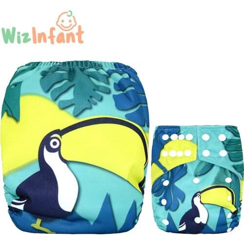 WizInfant Digital Prints Big XL Suede Cloth Pocket Diaper,With One Front Pocket,Waterproof Breathable,For 2 Year Up Baby