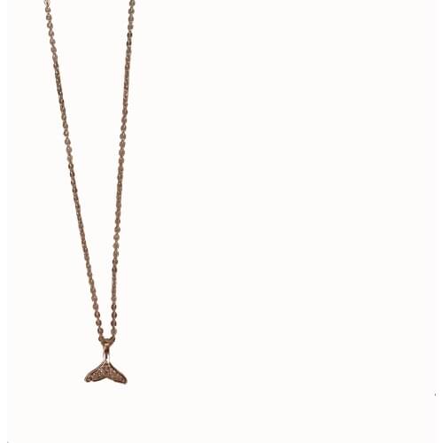 Beste Fook Dolphin tail Necklace Mermaid tail Necklace simple temperament Necklace gifts for girlfriends birthday