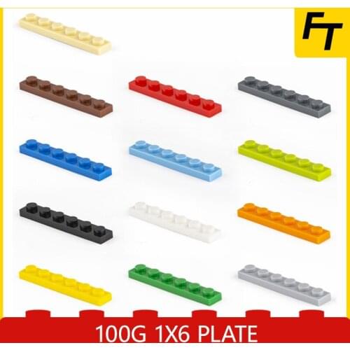100g Small Particle 3666 1x6 Plate Brick Building Block Flat DIY Parts Buildmoc Compatible Assembly Particle Creative Gift Toys