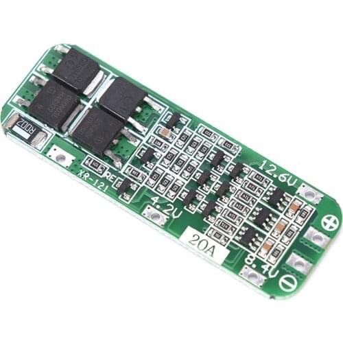 3S PCB Protection Board Lithium Battery Charger Protection Board 3S 20A 12.6V Charging Protecting Balancer Module AUTO Recovery