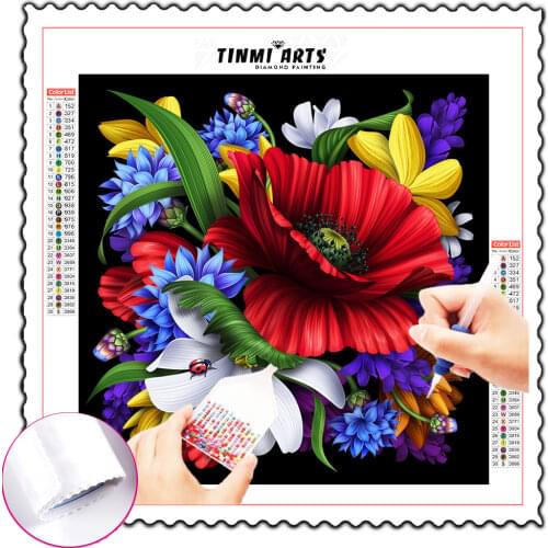 5D DIY Diamond Painting Kits Flower Plant Full Round With AB Drill Diamond Embroidery Mosaic Cross Stitch Home Decoration Gift