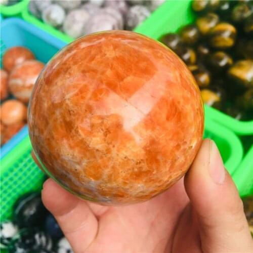 6-10cm New natural crystal quartz sunstone crystal ball energy healing