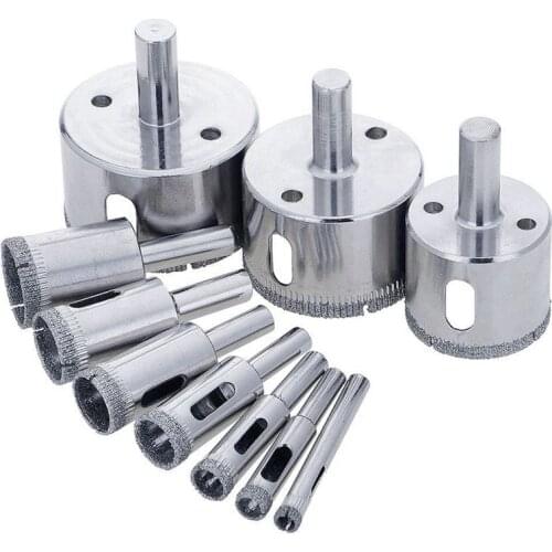 Diamond Drill Bits - Glass and Tile Hollow Core Drill Bits Extractor Remover Tools Hole Saws for glass, ceramics, porcelain, cer