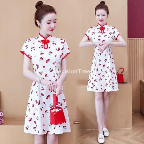 2021 satin chinese traditional dress for women qipao vintage flower print china style wedding cheongsam oriental dress qipao