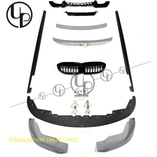 PP material car bumpers for G20 sport pro front bumper lips fender ducts rear diffuser with mufflers 2020y