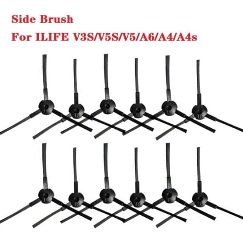 Side Brush For ILIFE V3S V5S V5 A6 A4 A4s Vacuum Robot Cleaner Parts Replacement Accessories 4/6/8/12Pcs