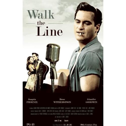 More style Choose WALK THE LINE - MOVIE Art print Silk poster Home Wall Decor