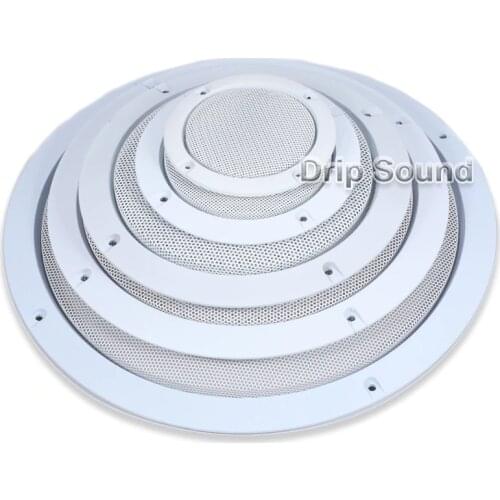 For 3"/4"/5"/6.5"/8"/10" Inch Speaker Conversion Net Cover Car Audio Decorative Circle Metal Mesh Grille Protection #White