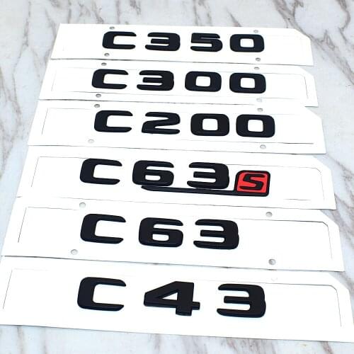 For Mercedes C-Class C43 C63 C63S C180 C200 C220 C260 C280 C300 C320 C350 Trunk Rear Emblem Badge Chrome Letters