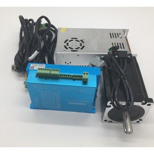 Nema34 12Nm 86MM AC DC DSP Closed Loop Stepper Motor Driver & 400W 60V DC Power Supply Hybird Encoder Easy Step Servo Kits