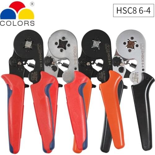HSC8 6-4 0.25-10mm2 23-7 AWG crimping pliers HSC8 6-6 a 0.25-6mm2 Mini Round Nose Pliers Tube awge needles Terminals Tools