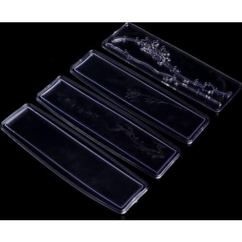 JAVRICK 1 PC 16.5x5cm Rectangle Silicone Bookmark Mold DIY Craft Mould with Holes Epoxy Resin Mold Transparent