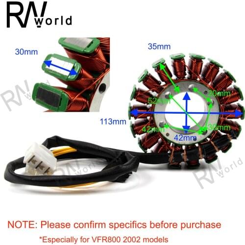 1PCS Motorcycle Engine Magneto Stator Coil For Honda VFR800 VFR 800 VFR800A Interceptor 2002 2003 2004 2005 2006 2007 2008 2009