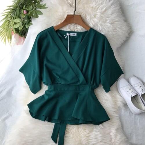 KMETRAM Short Sleeve Blouses