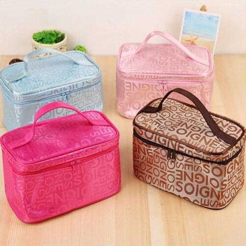 Women Cosmetic Bag Girl Makeup Bag Multifunction Wash Toiletry Make Up Organizer Tote Travel Zipper Beauty Bag