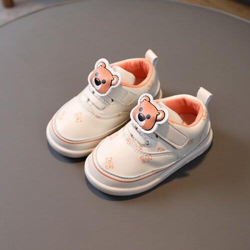 Kids Sneakers Girls Trainers Children Leather Shoes White Toddler Shoes Pink Casual Shoe Soft Sole Fashion Baby Shoes Sneakers