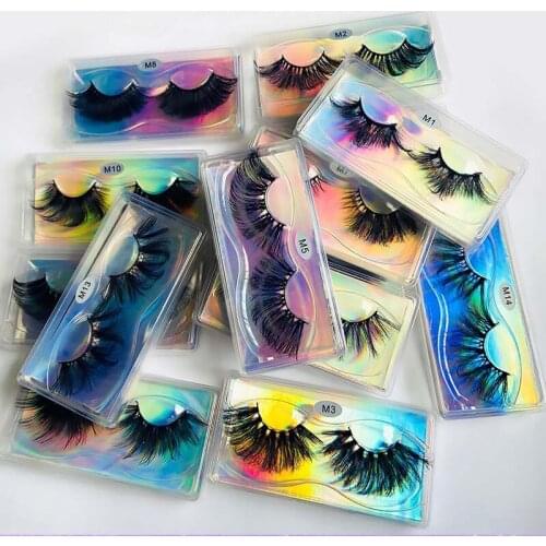 Reusable Hand Made 25-27mm Mink Fake Lashes Soft & Vivid Light Thick Long False Eyelashes Extensions 100 Pairs/Lot DHL Free