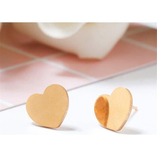 WANGAIYAO jewelry simple fashion heart-shaped peach heart-shaped earrings female personality popular earrings