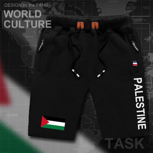 State of Palestine Palestinian mens shorts beach man mens board shorts flag workout zipper pocket sweat bodybuilding PS PSE