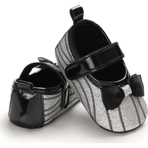 Newborn Baby Girl Crib Shoes Bowknot Soft Princess Cotton Crib Shoes Anti-slip Sneaker Prewalker