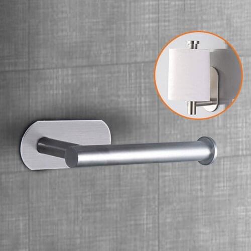 2021 new Stainless steel tissue holder 304 brushed silver Bathroom hardware Paper towel holder Punch-free water proof