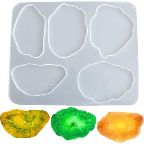 2021 New DIY Crystal Epoxy Mould Large Table Mould Coaster Collection Multi-Specification Base Tea Coaster Silicone Mould