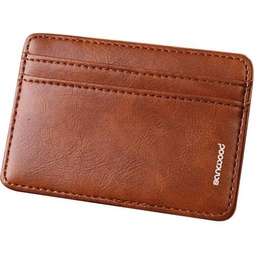 2020 soild color Business Men Leather Bifold Magic Wallet With Holder Elastic Band Durable Wallet Men 4 Card Slots Fashion BUZ9