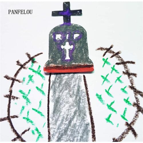 PANFELOU cartoon Grave tomb metal craft paper die cutting dies Scrapbooking/DIY Hallowmas Halloween Embossing mould cards