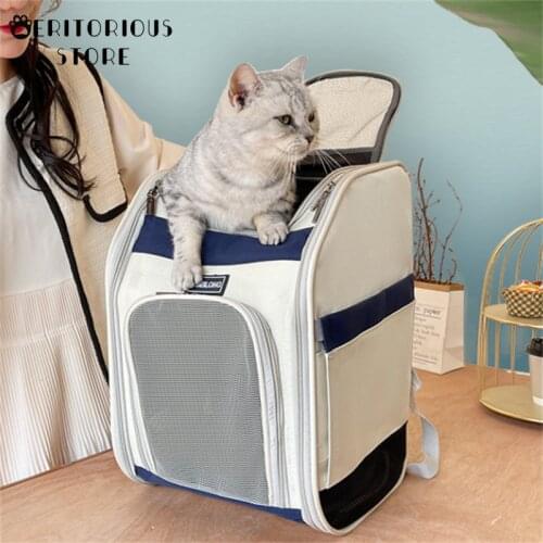 Portable Dog Cat Carrier Bag Breathable Space Capsule Astronaut Travel Bag Transparent Outdoor Small Cat Carrier Pet Backpack
