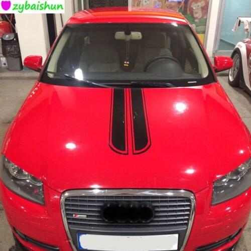 DIY Stripe Hood Auto Motorcycle Sticker Car Styling Reflective Decoration Engine Cover Car Stickers and Decals