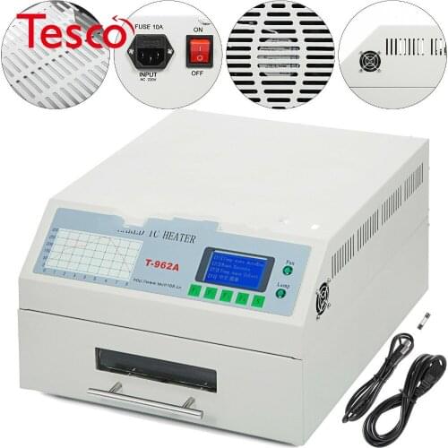 PUHUI T-962A Infrared Solder Led Free Reflow Oven Windowed Drawer IC Heater 300x320mm T962A