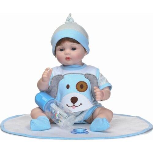 17 Inch 40CM Reborn Newborn Bebe Doll Soft Silicone Realistic Alive Princess Babies Kids New Year Birthday Christmas Gift