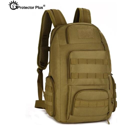 PROTECTOR PLUS Tactical Backpack 14 Inches Loptop Men Military MOLLE 40L High Capacity Rucksack Outdoor Waterproof Cycling bag