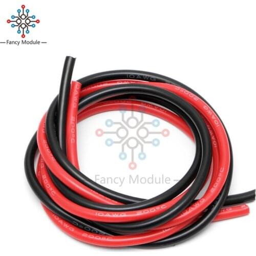 2M Gauge 10/12/14/16 AWG Silicone Wire Electrical Wire Cable Temperature Resistance Flexible Copper Stranded Wire Cable For RC