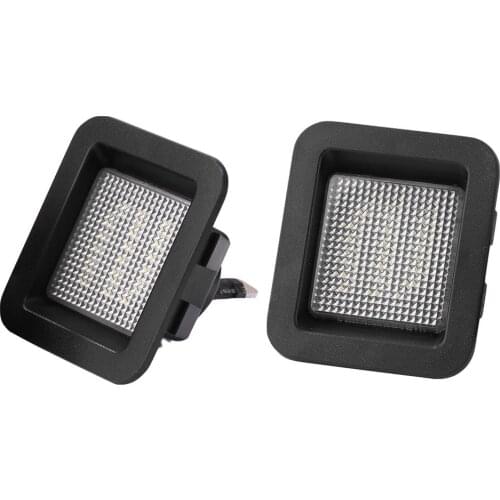 LED License Number Plate Lights High Luminescent Purity Filamentless Structure 6000K Rear Tag Lamp Set for Ford F150 2015-2019