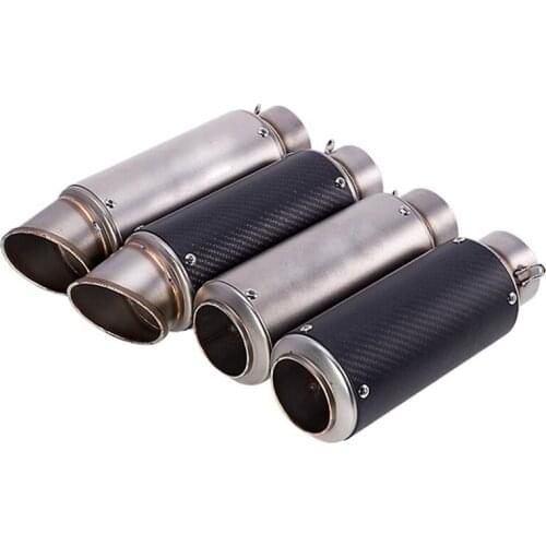 Inlet 51mm 61mm Motorcycle Exhaust Muffler Pipe with DB Killer Motorbike Pitbike Scooters Universal Slip On Escape Moto