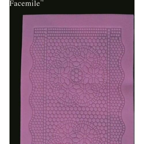 High Quality Border Decoration Lace Silicone Mold Kitchen DIY Sugar Paste Baking Mold Cookie Pastry Decoration