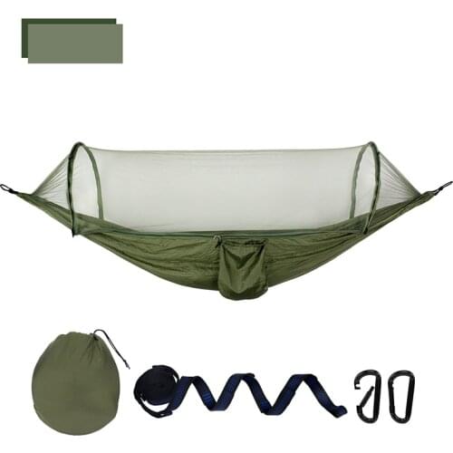 1-2 Person Outdoor Camping Hammock With Mosquito Net Hanging Sleeping Bed For Backpacking Travel